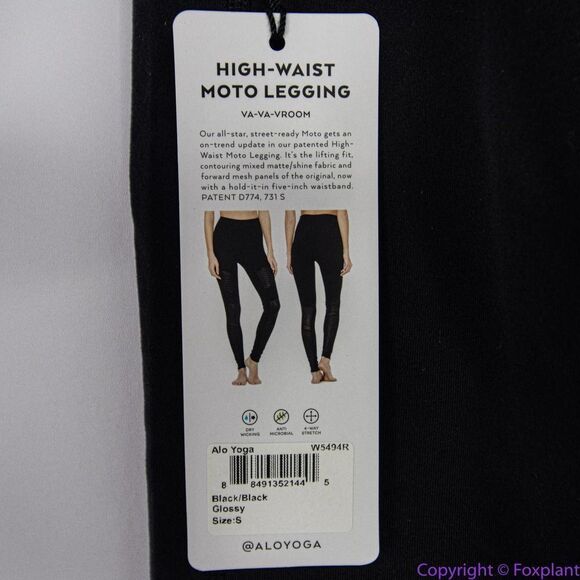 NEW Alo Yoga Women's High Waist Moto Legging in black, S - Picture 13 of 16